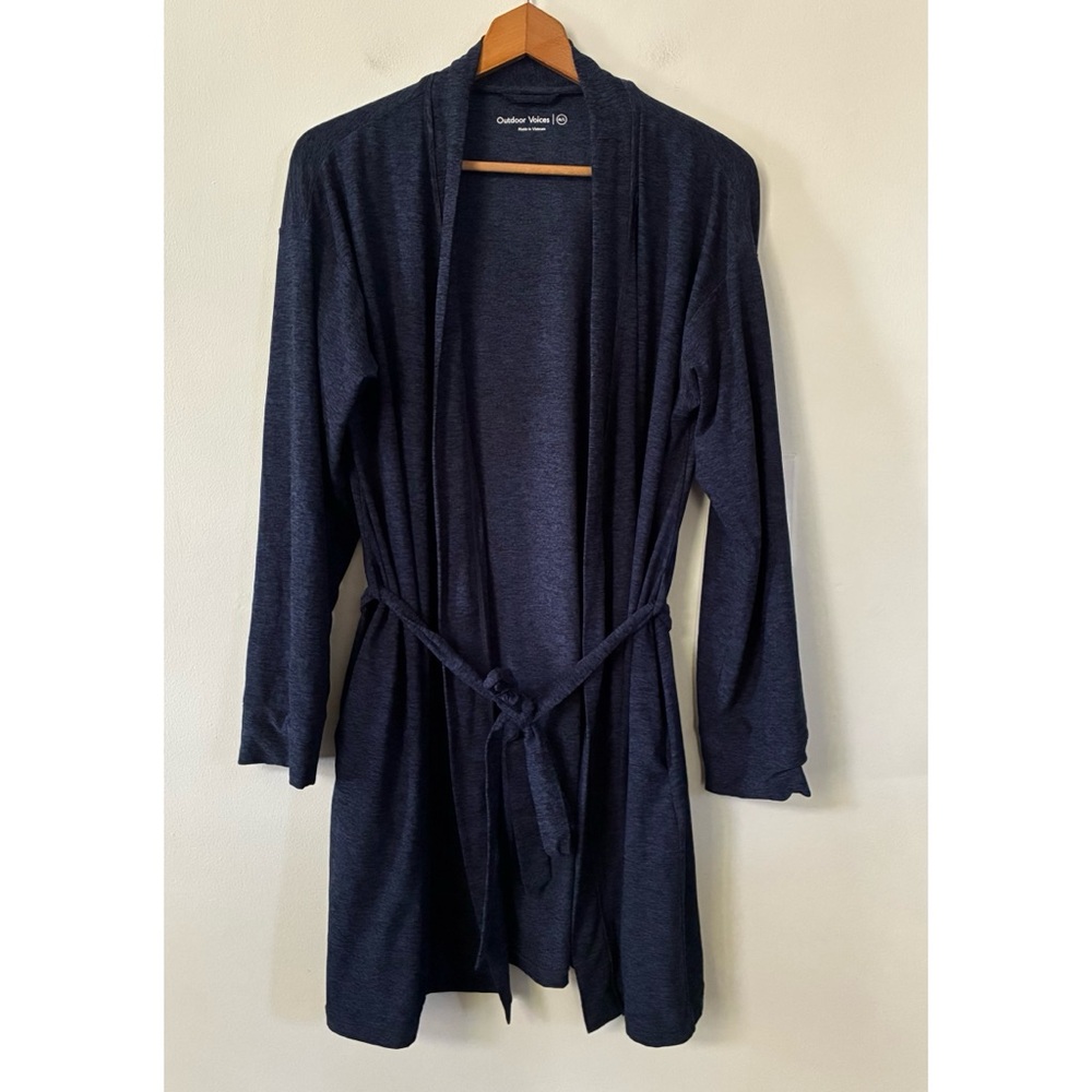 Outdoor Voices Cloudknit Robe in Navy - Picture 3 of 5